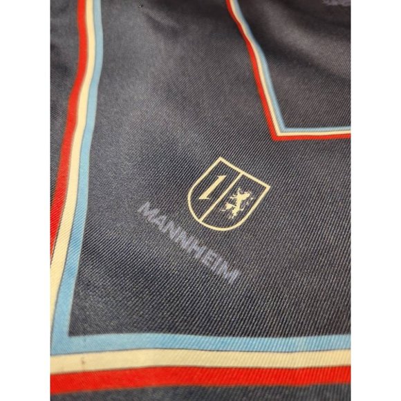 Vintage Coat of Arms Lion OMBIANCE KREFELD Scarf Rolled 1980s - Picture 3 of 6